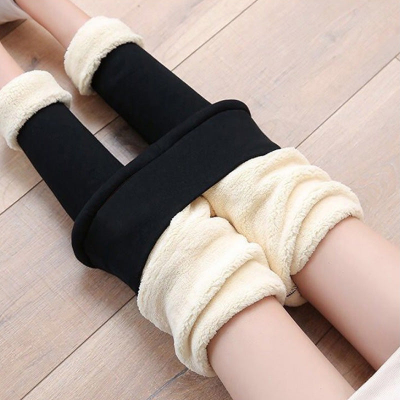 Winterleggings in Lammlederoptik