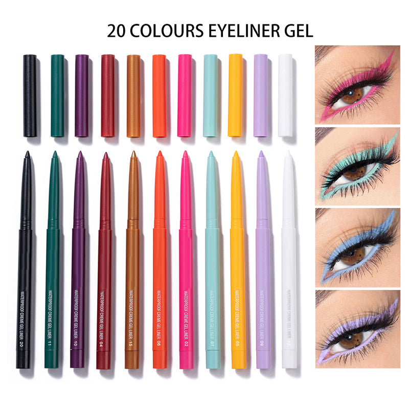 20 PCS Buntes Eyeliner Stift Set | Karnz