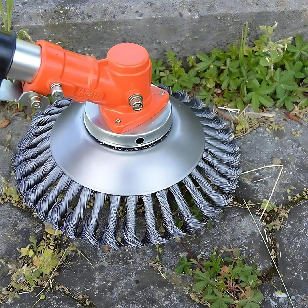 GrassCut TurboHead – Universelle 6-Klingen Unkrautbürste für Trimmer | Karnz