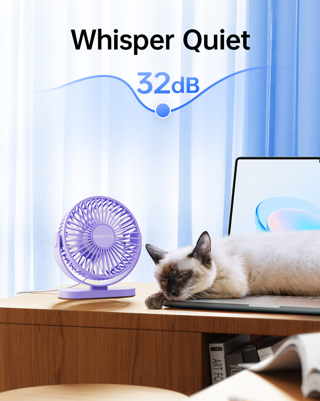 2-in-1 Hook & Desk Fan - 3-Geschwindigkeit mit 360° Rotation | Karnz