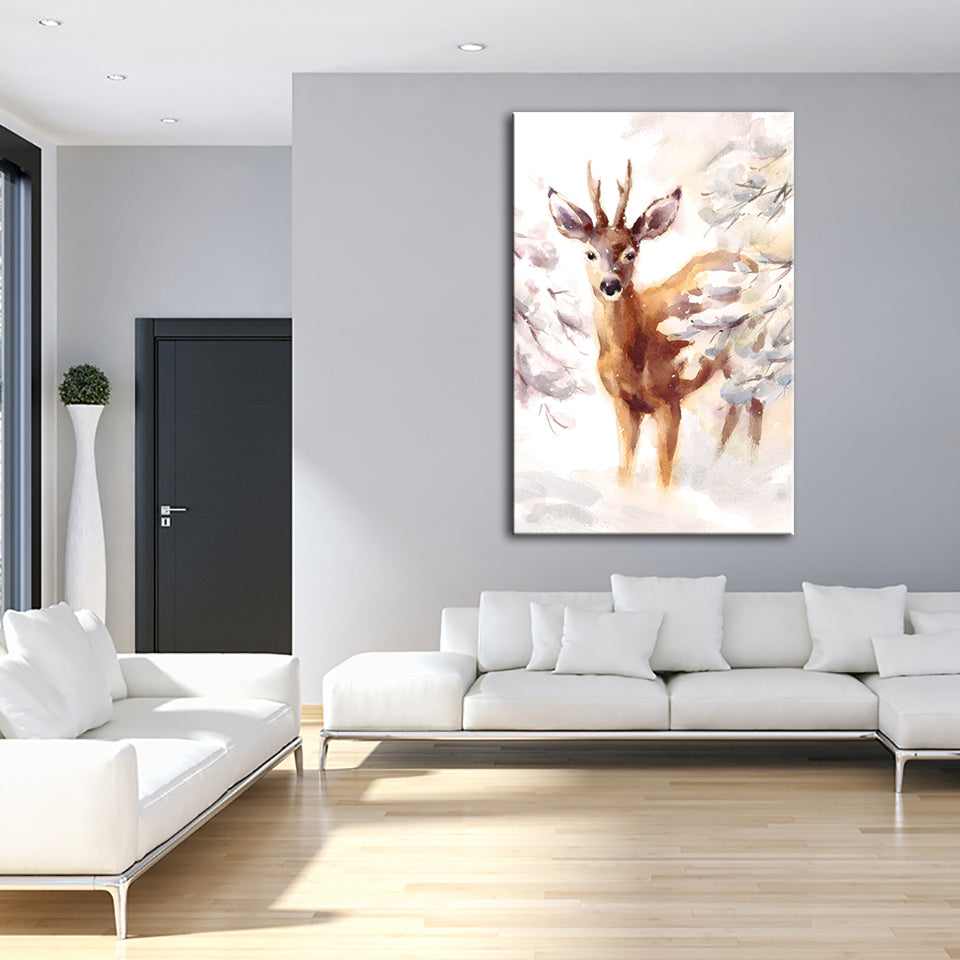 Junges, elegantes Reh – Leinwandbild