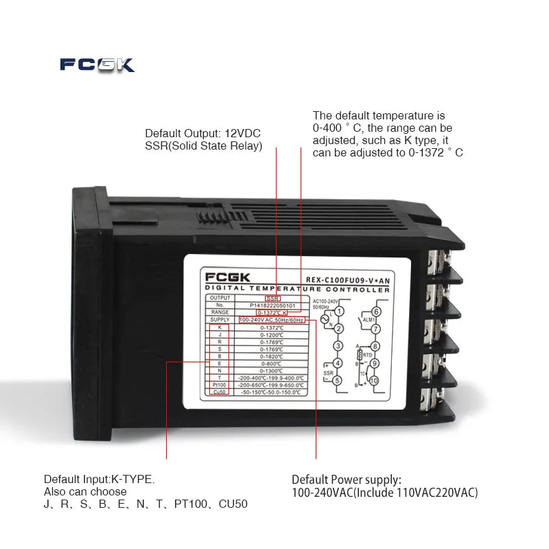 REX-C100 SSR-Ausgangsthermostat Digitaler Timer | Karnz