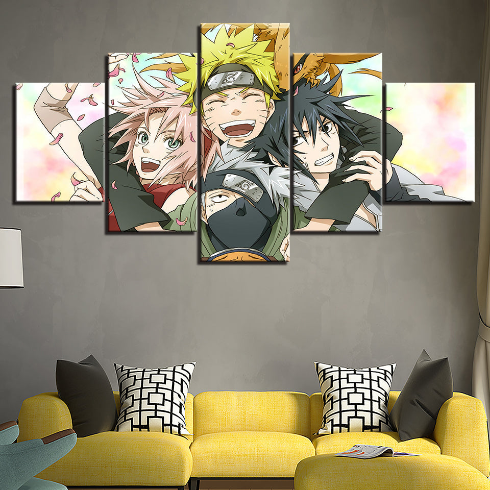 Anime Friends - Leinwand Wandkunst Malerei
