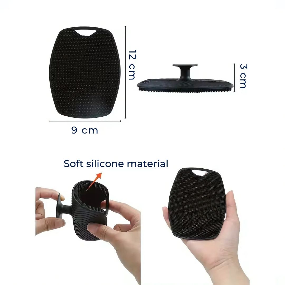 PureGlide | Silikon-Bad-Handschuh – Antimikrobielle Peeling – Hygienisches schnell-trocknendes Design – Verwendung in der Dusche für empfindliche Haut Karnz