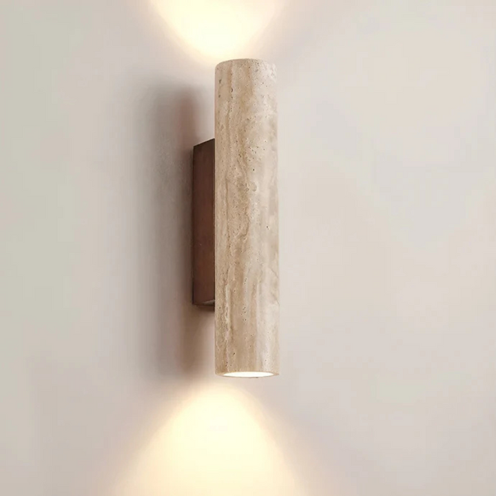 Designer-LED-Wandleuchte mit Marmoroptik im Wabi-Sabi-Stil