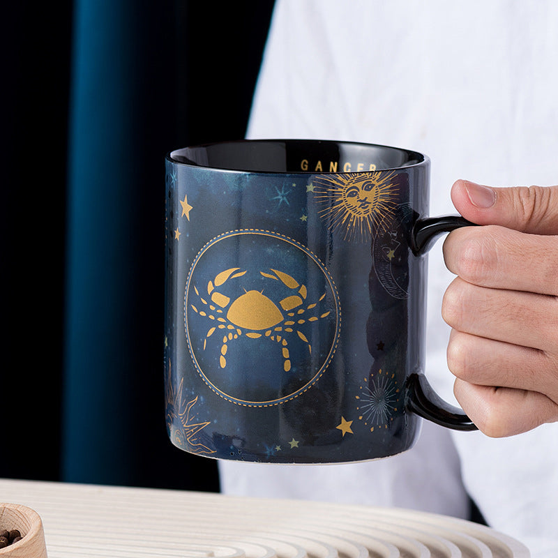 12 Konstellationen Tasse Kobalt Blau Keramik Kaffeetasse | Karnz