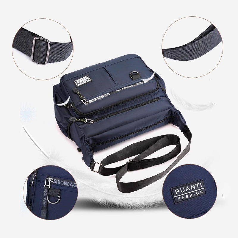 Herren Umhängetasche mit mehreren Taschen | Karnz
