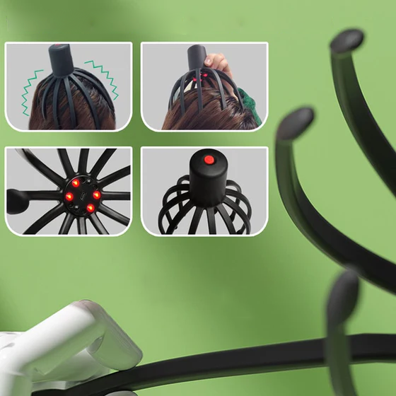 Kopfmassagegerät mit Oktopus-Motiv