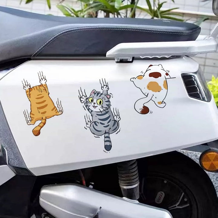 Niedliche Katzen Cartoon Aufkleber für Autos, 3 Stk. | Karnz