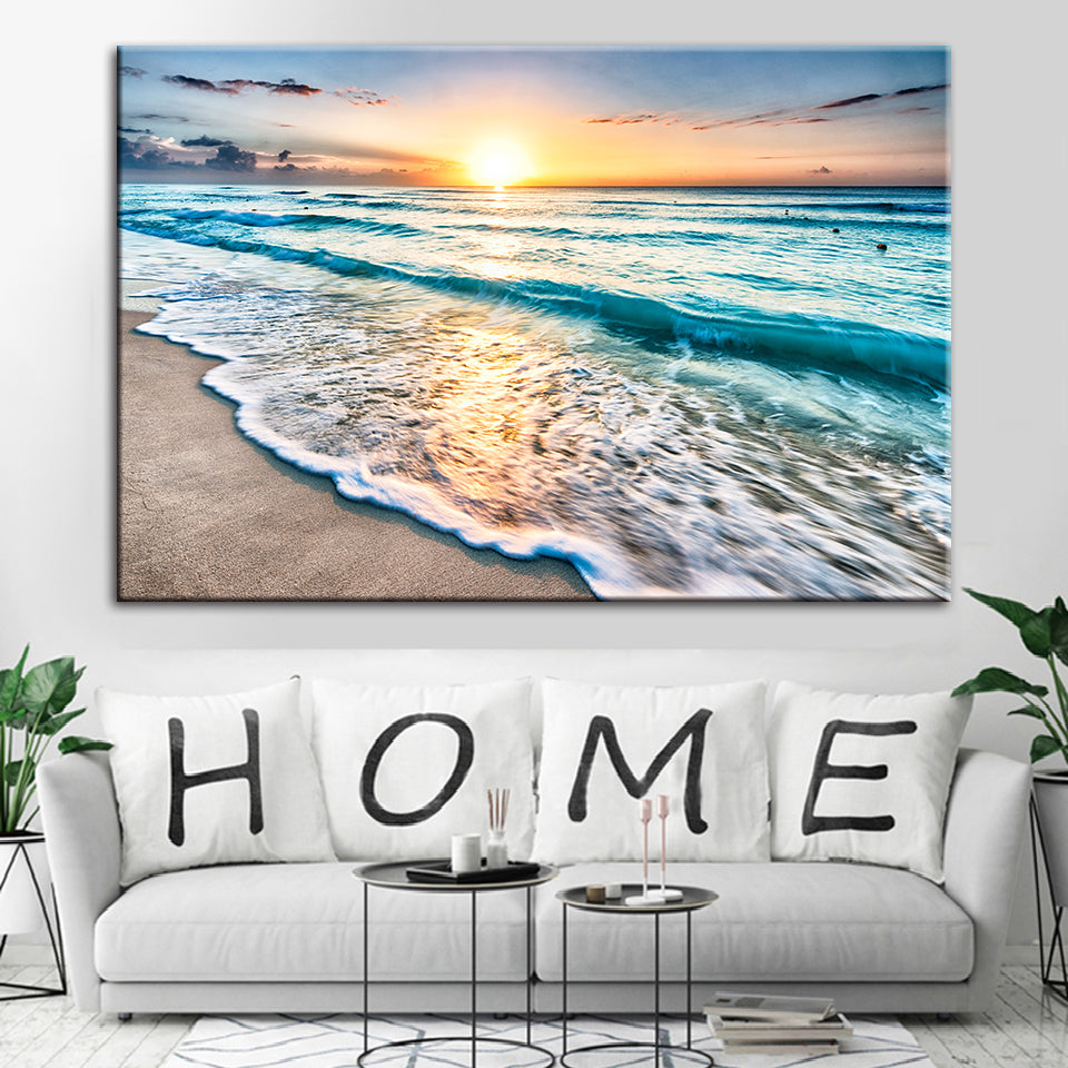 Sonniger Strand in Florida – Leinwandbild