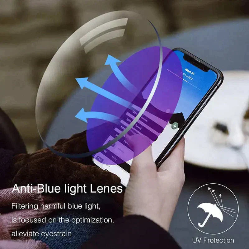 Karnz | Saphir Hohe Härte Anti-Blau Licht Weit und Nah Lesebrille Sonnenbrille