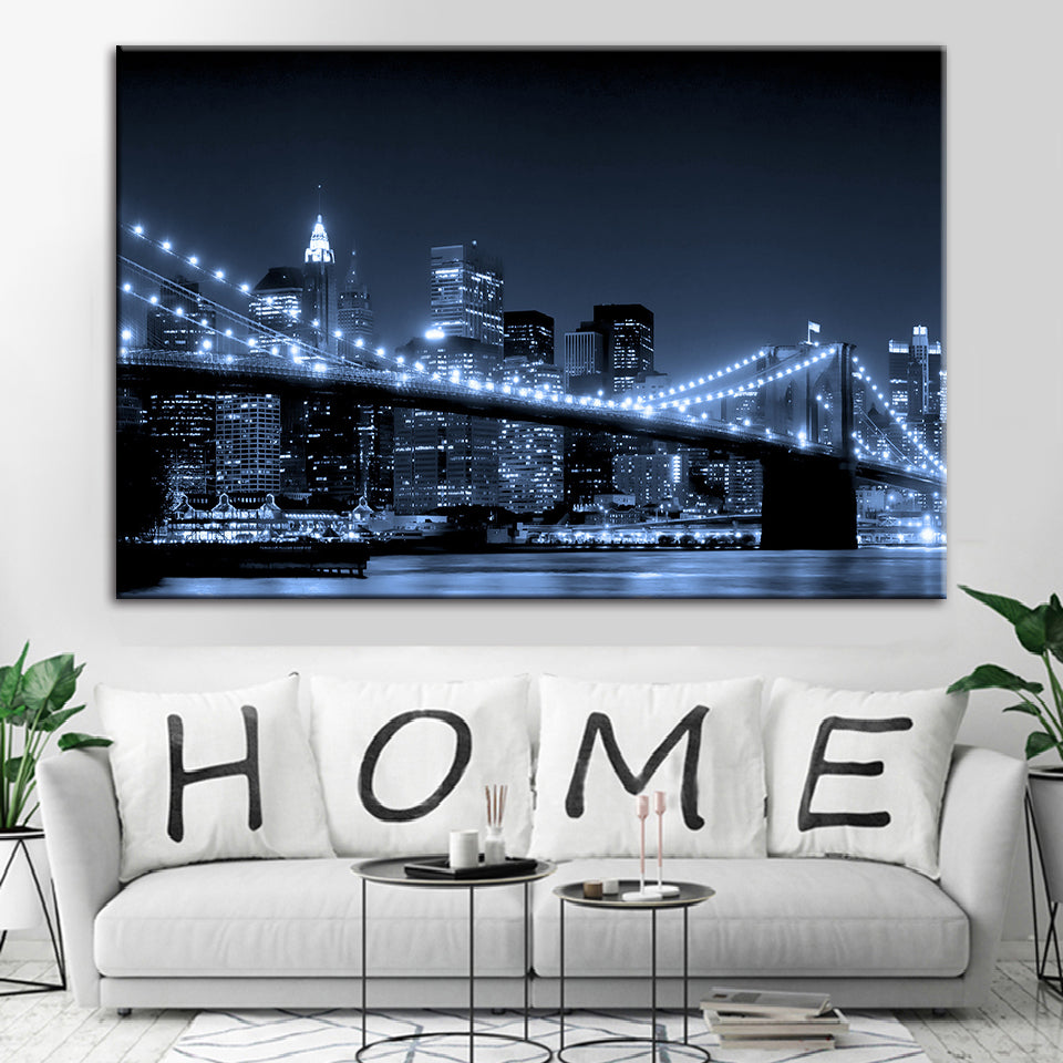 Brooklyn Bridge - Leinwand Wandkunst Gemälde