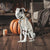 Gruselige Skeletthund-Halloween-Dekorationsstatue