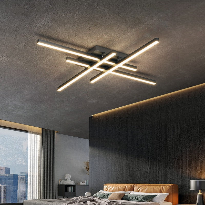 Moderne lineare 4-Kopf LED-Deckenleuchte (dimmbar, Weiß oder Schwarz)