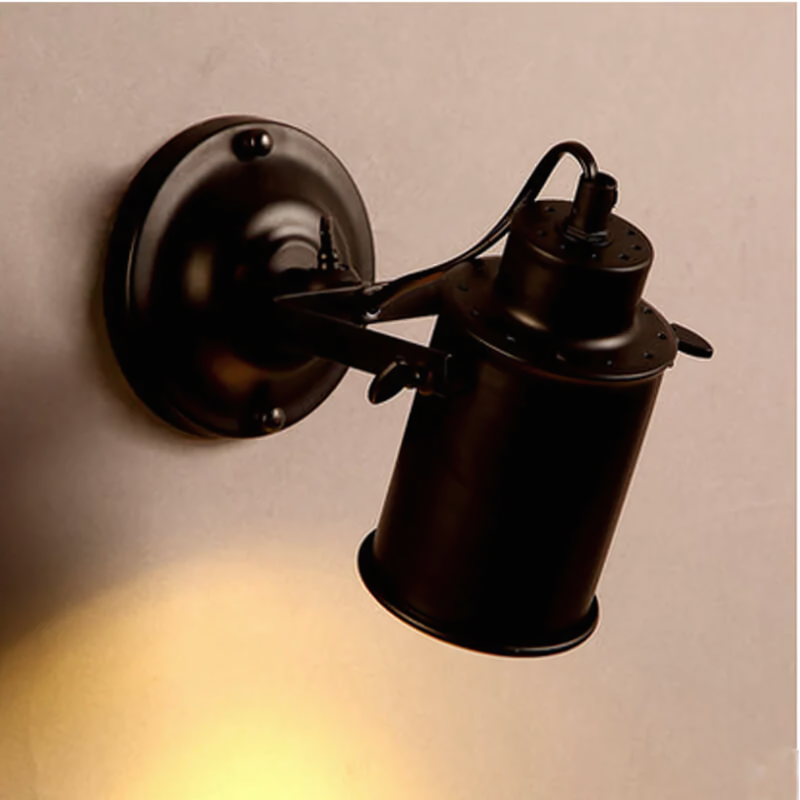 Verstellbare Industrie-Wandlampe mit flexiblem Gelenk