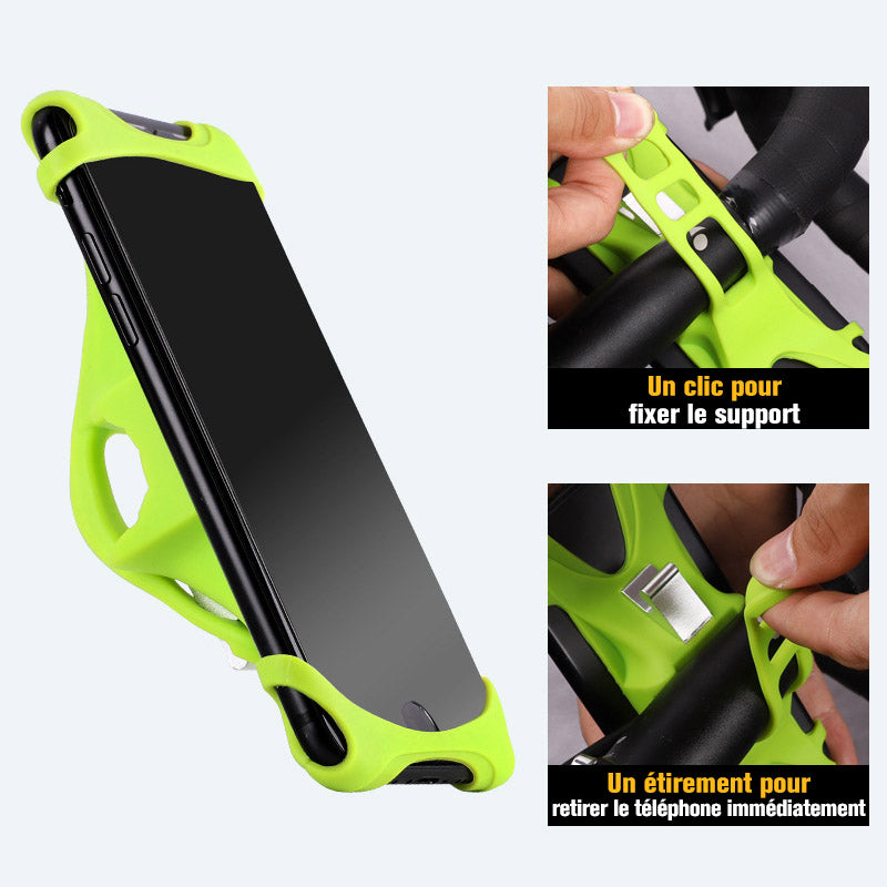 Universeller Silikon-Handyhalter für das Fahrrad, rutschfest, verstellbar | Karnz