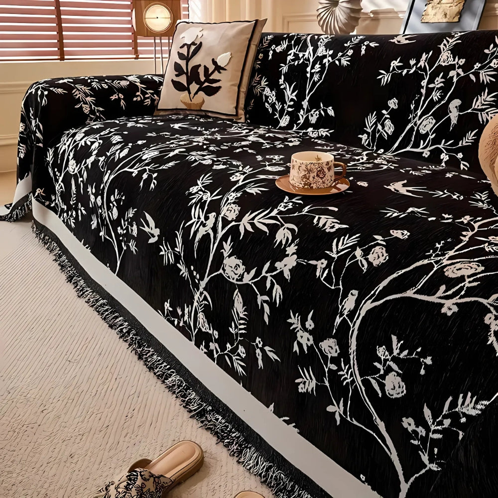 Floral Chenille Sofa Werfen | Karnz
