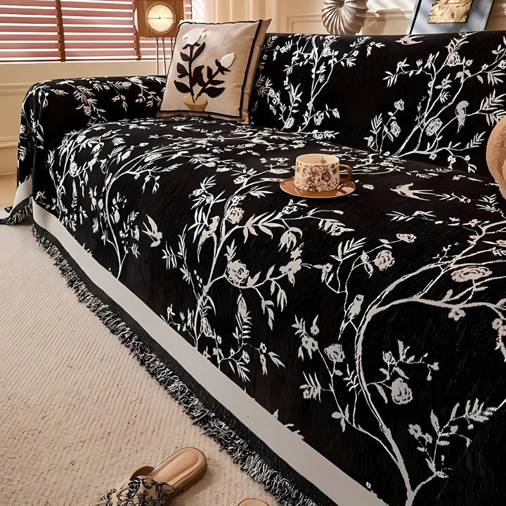 Floral Chenille Sofa Werfen | Karnz