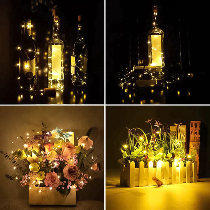LED-Weinflaschenlichter Kork Nachtlicht DIY Decor Lift - Stück | Karnz