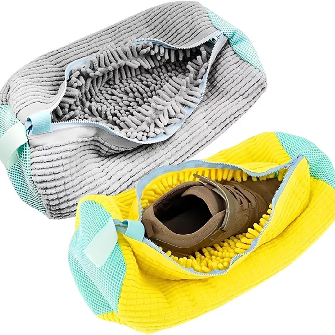 ShoeGuard | Schuh Waschmaschine Tasche – Schutzpolsterung – Mesh Gewebe – Pflegebehälter für Sneakers