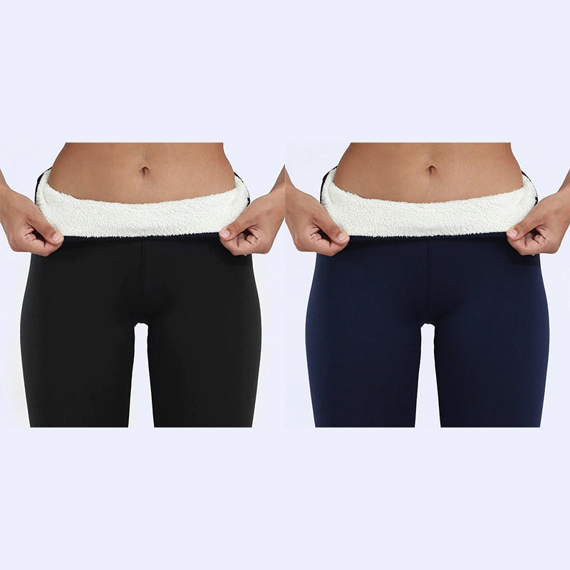 Winterleggings in Lammlederoptik