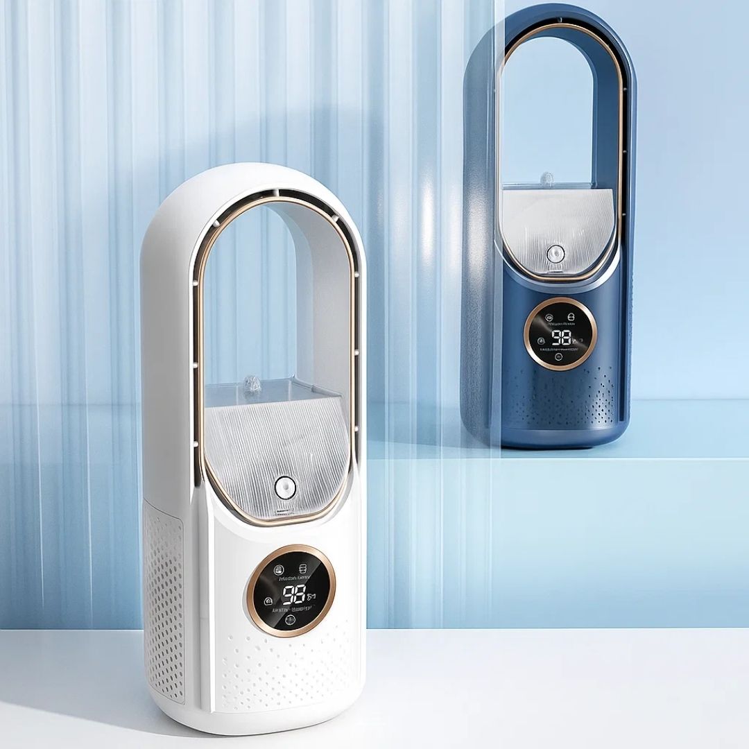 CoolMist | Tragbarer Luftkühler Luftbefeuchter – Einstellbarer leiser Nebel – Kompakt USB betrieben – Persönlicher Schreibtisch- und Nachttischkomfort für ganztägige Frische Karnz