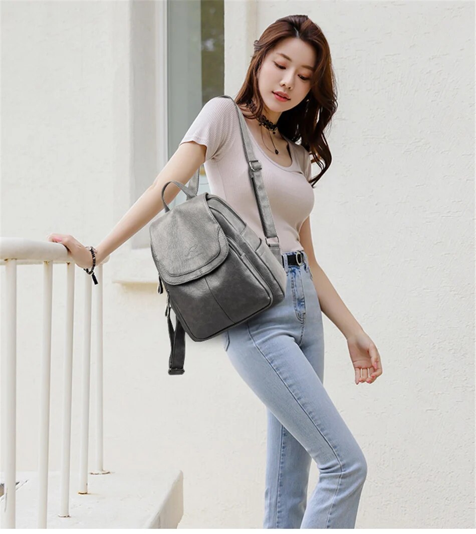 Sandsberg Leder Rucksack für Damen