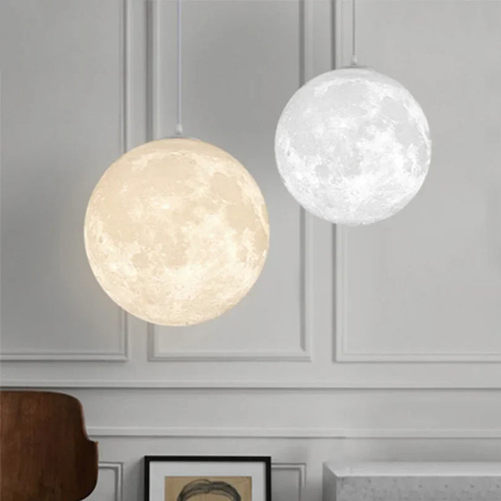 Lunar LED Pendelleuchte - Mond Design Hängelampe für Wohnzimmer & Schlafzimmer | Karnz