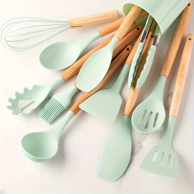 Küchenhelfer-Set aus Silikon – hitzebeständig und kratzfest