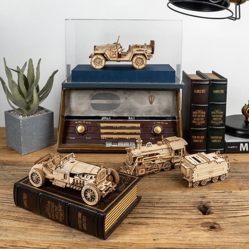 Super Holz-Mechanik-Modellpuzzle-Set