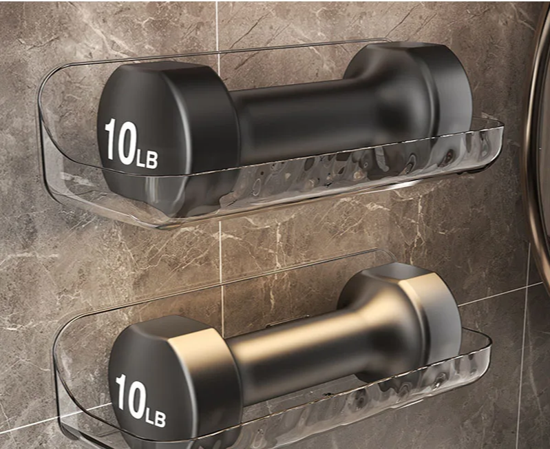 ClearGrip Acryl-Wandregal ohne Bohren – Transparente Badezimmerablage für Kosmetik, Shampoo & mehr Karnz