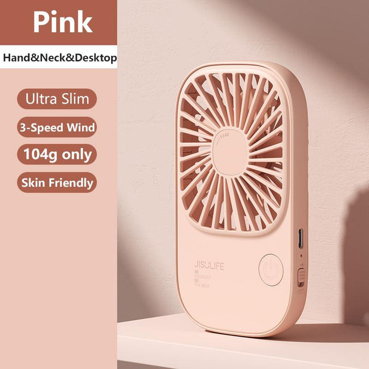 Mini Handheld USB wiederaufladbarer Ventilator mit 3 Geschwindigkeiten, tragbarer Wimpernventilator & Tischständer | Karnz