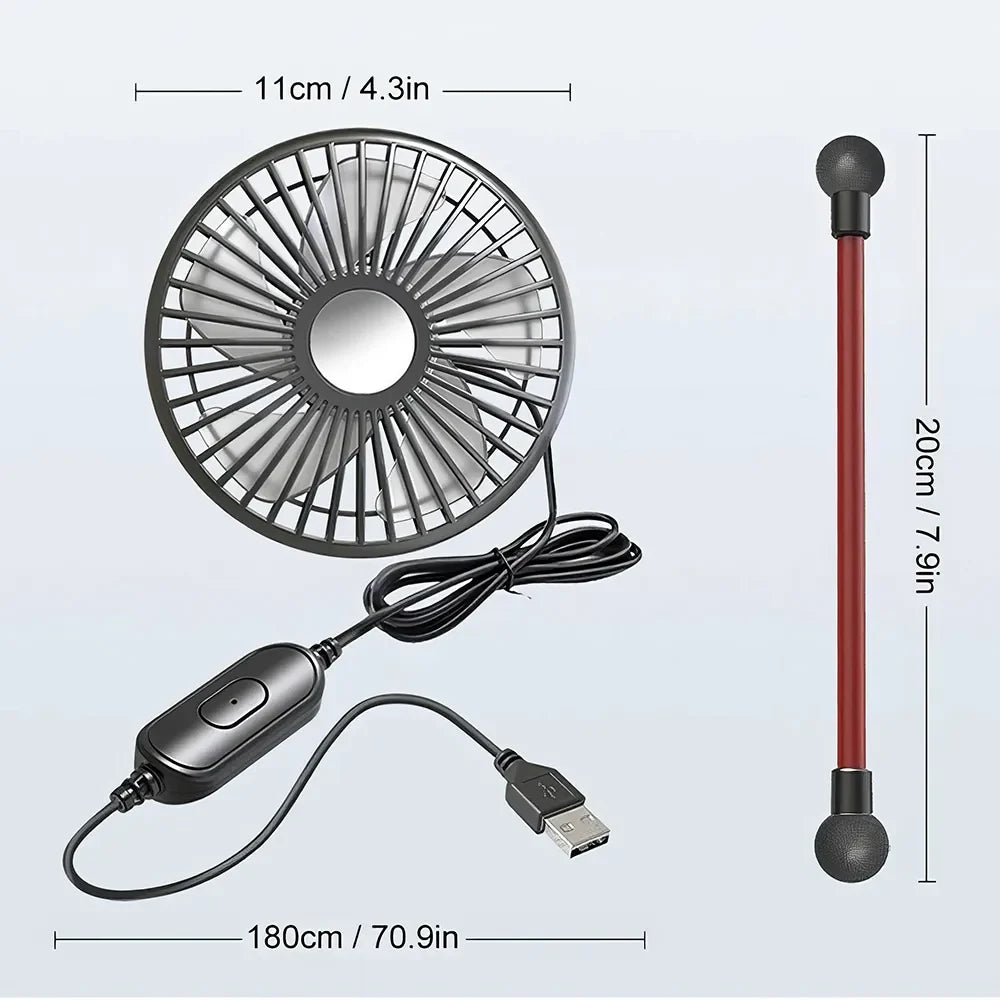 Multidirektionaler Auto Rücksitz Ventilator | Karnz