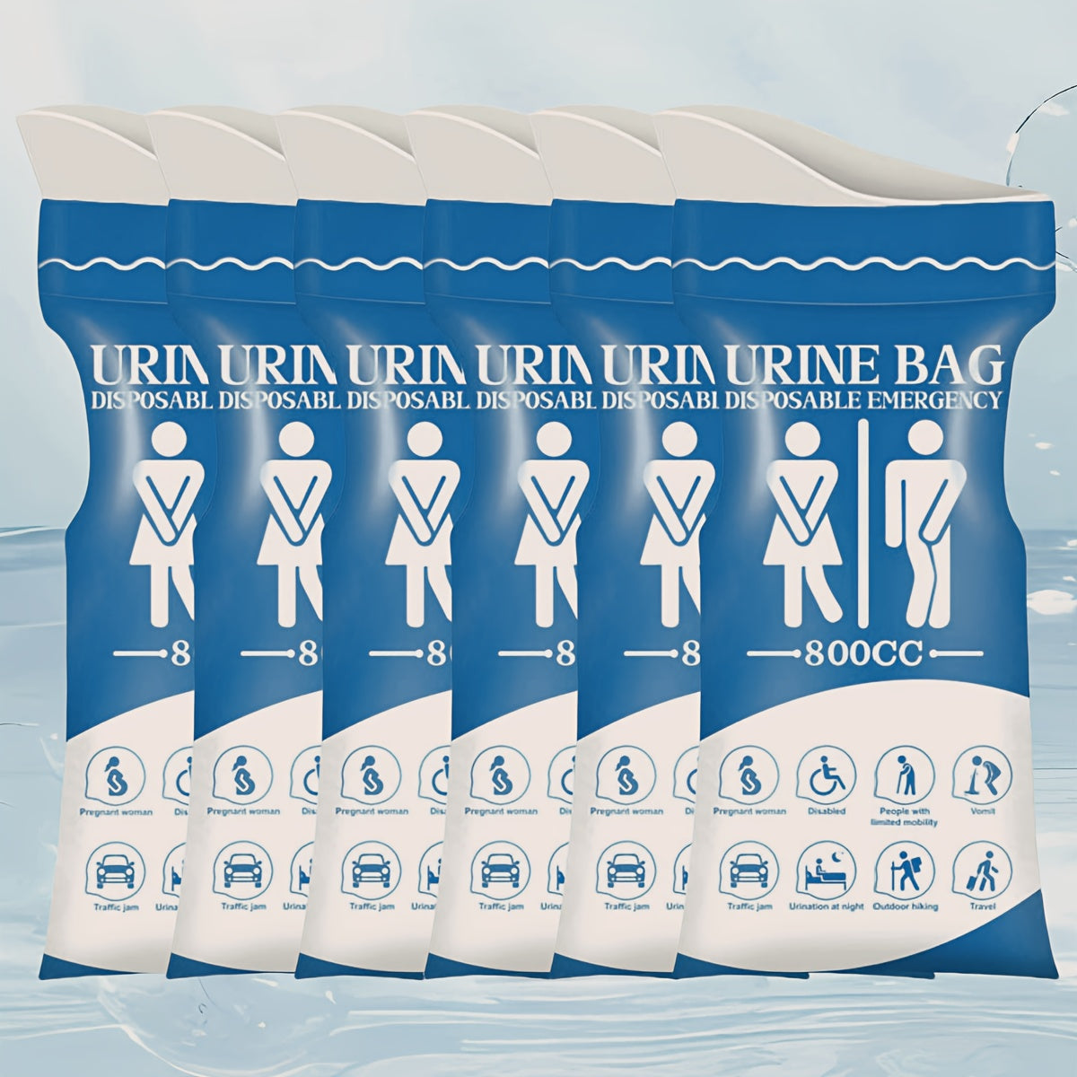Einweg Urinbeutel 800 ml für Auto & Reisen | Karnz