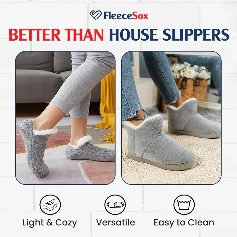 Karnz | Fleecegefütterte rutschfeste Thermosocken