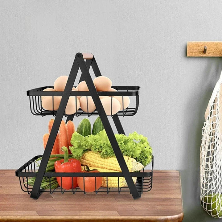 2-TIER METALL FRÜCHTEKORB Karnz