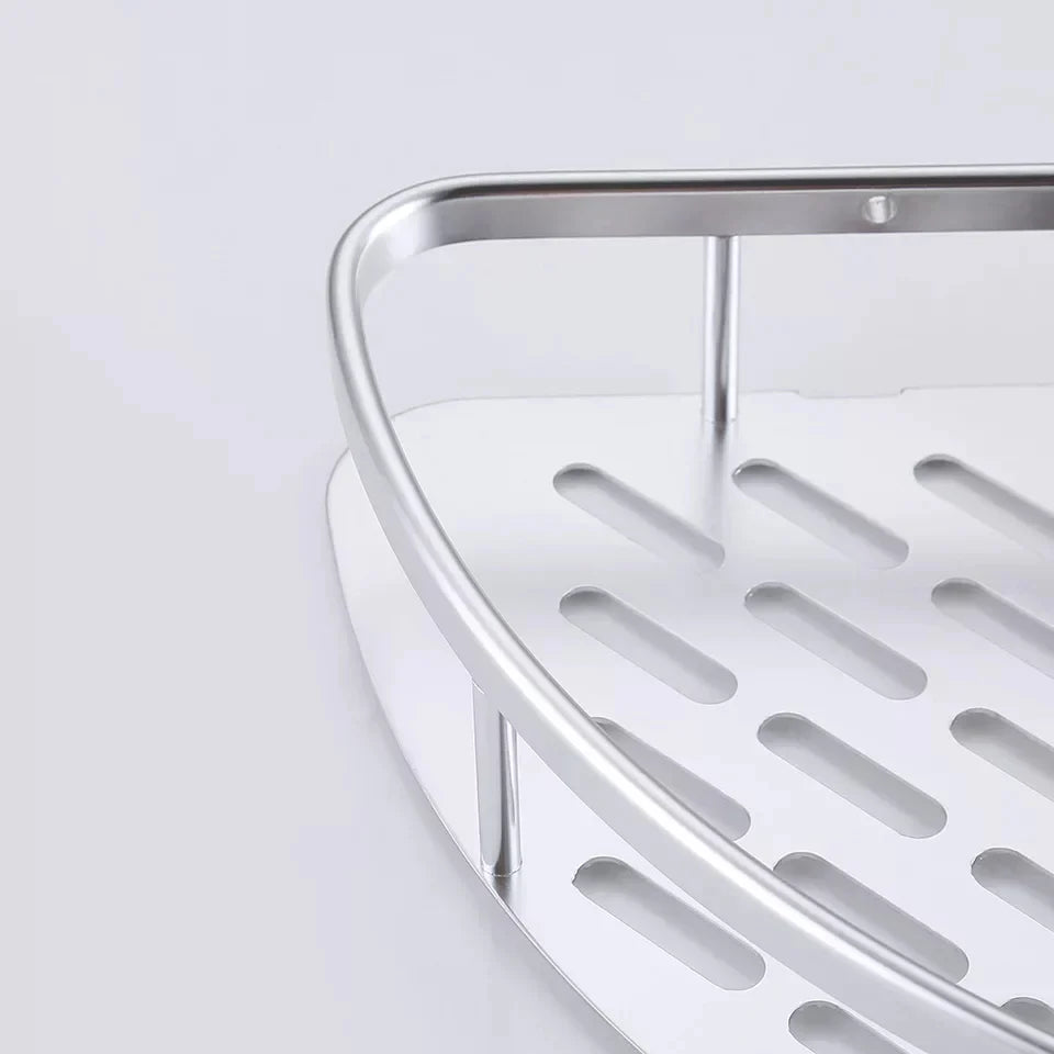 2-lagige Aluminium-Stahl-Eck-Badezimmerregal Karnz