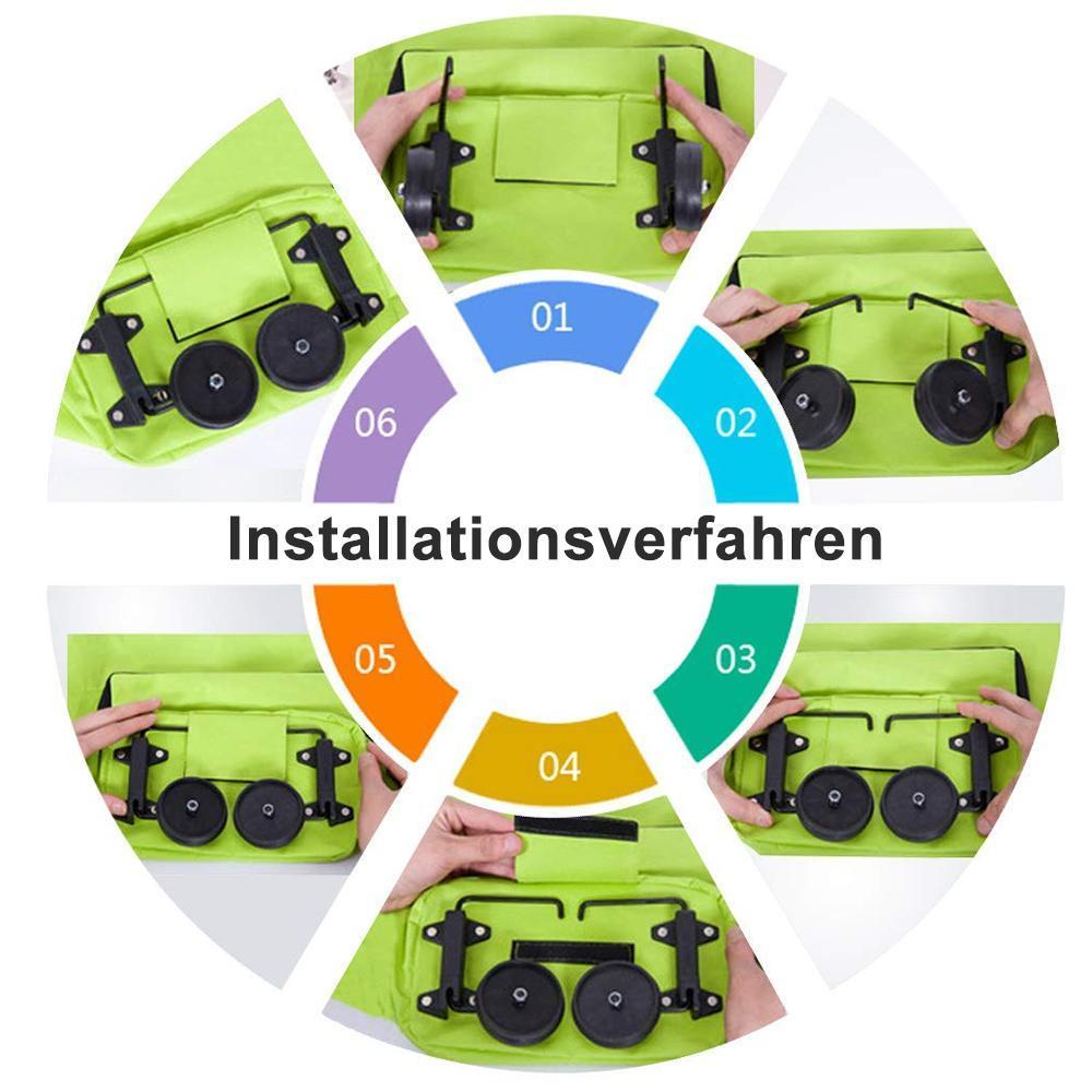Tragbarer faltbarer Einkaufswagen | Karnz