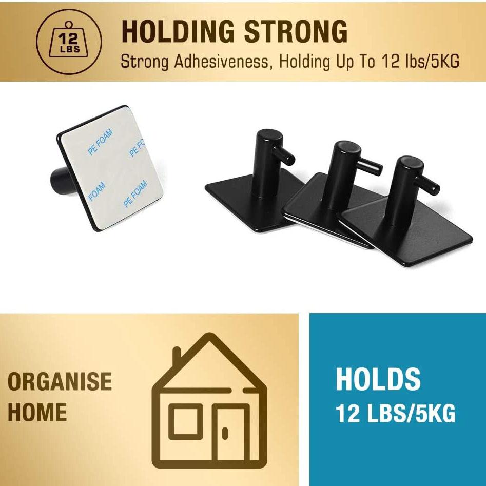 4-Pack: Schwere Pflichten Haltbare 304 Edelstahl Wandhaken