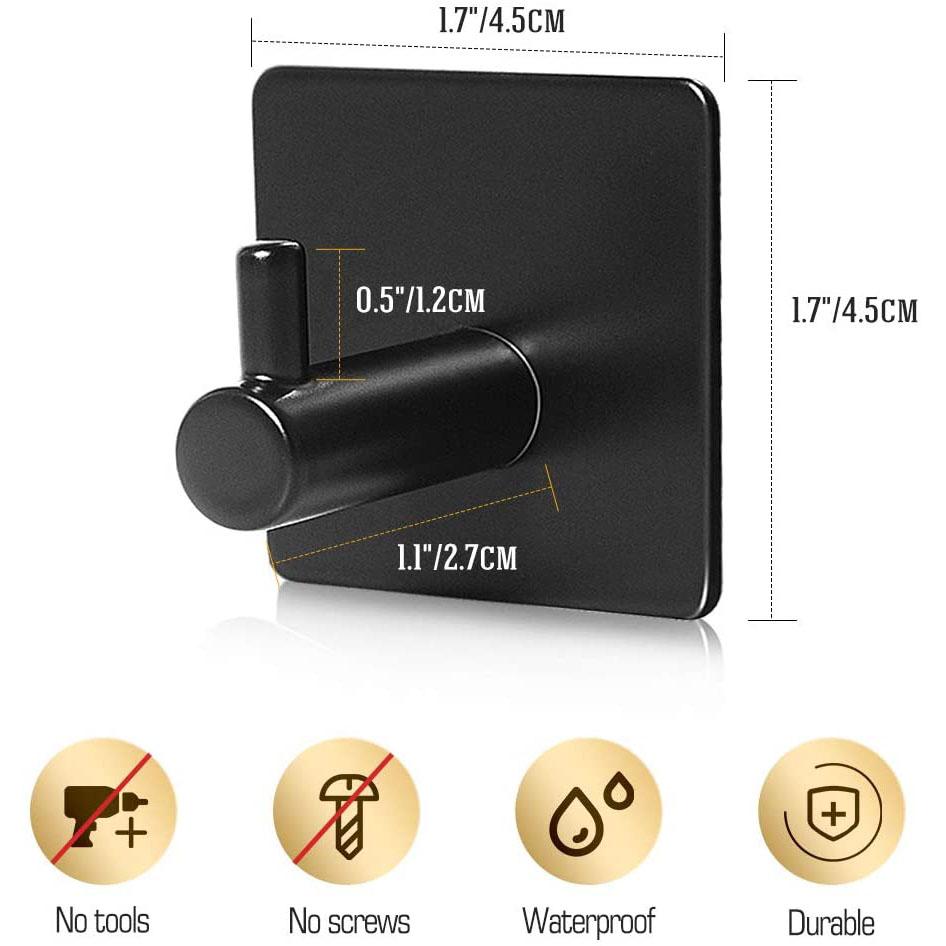 4-Pack: Schwere Pflichten Haltbare 304 Edelstahl Wandhaken