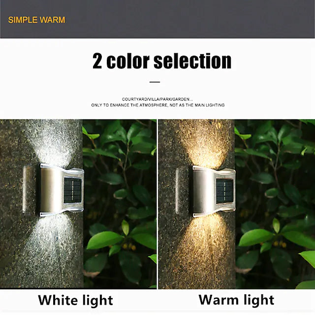 Karnz | 4-teilige: Solar Außen 6 LED Waterproof Wandlichter