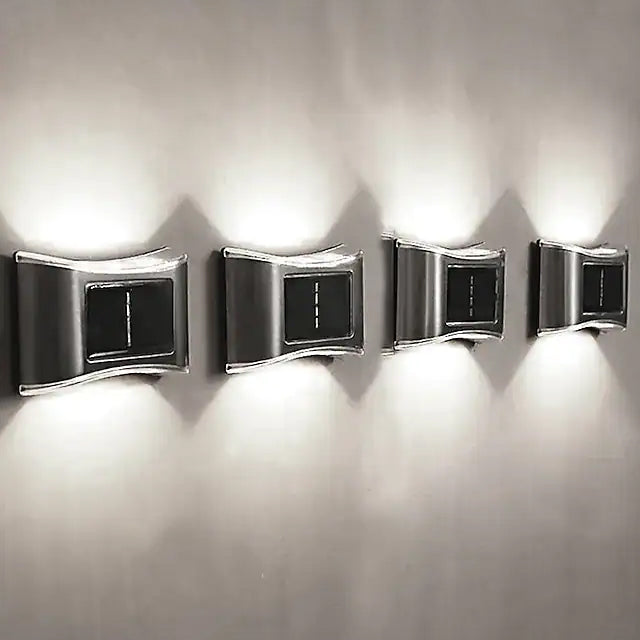 Karnz | 4-teilige: Solar Außen 6 LED Waterproof Wandlichter