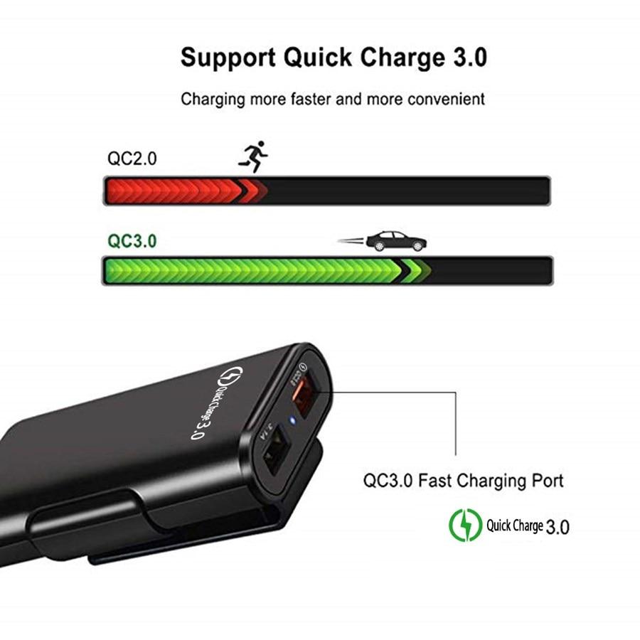 4-Port USB Auto-Ladegerät mit Verlängerungskabel | Karnz