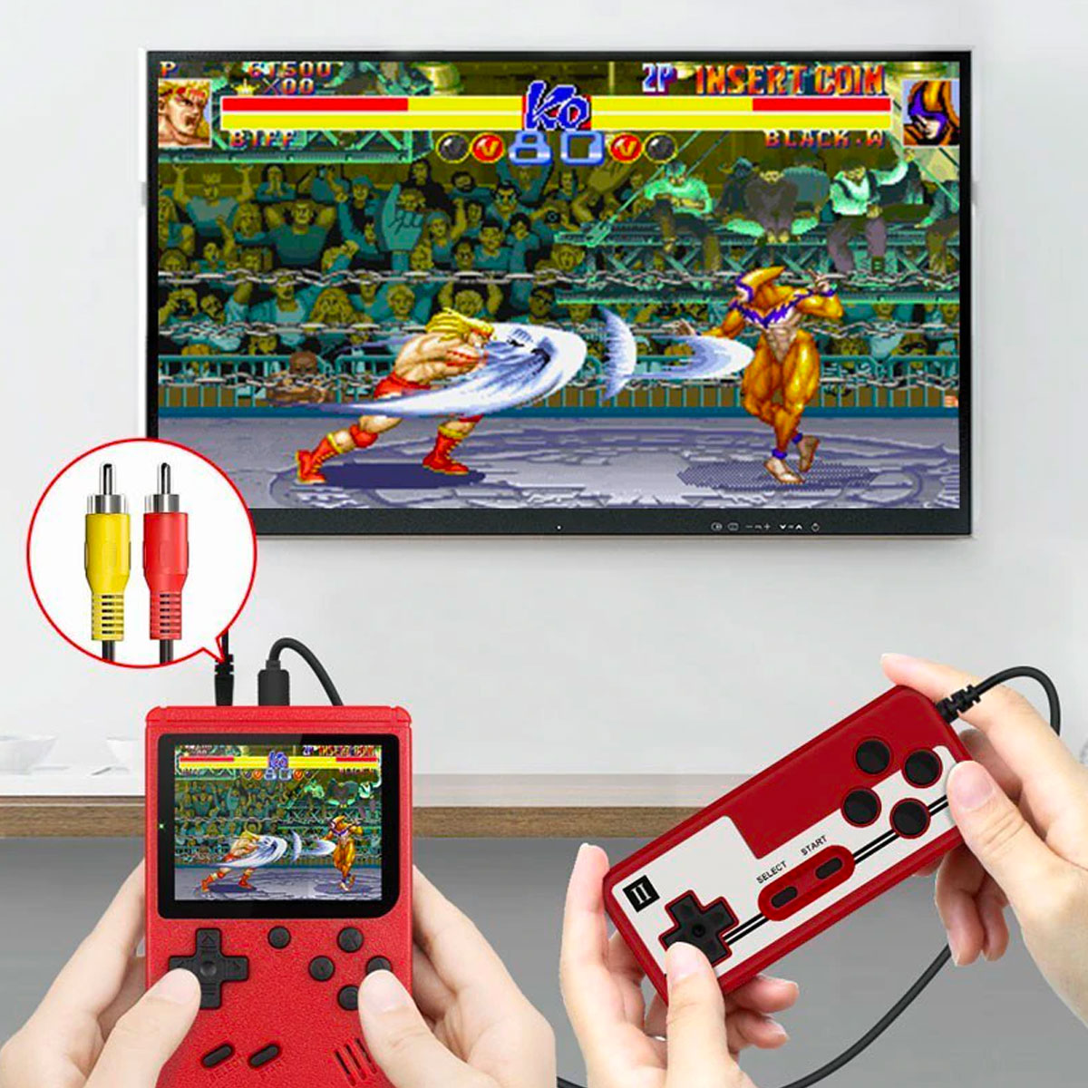 Retro-Spielekonsole für unterwegs mit 400 Spielen