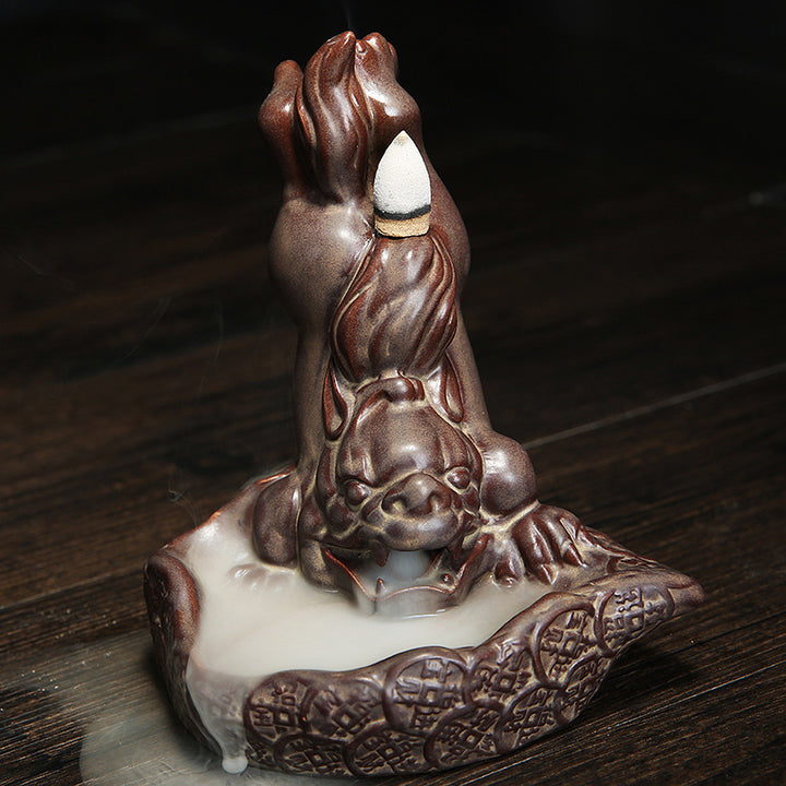 Künstlerische Drachenfigur Räuchergefäß
