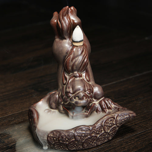 Künstlerische Drachenfigur Räuchergefäß