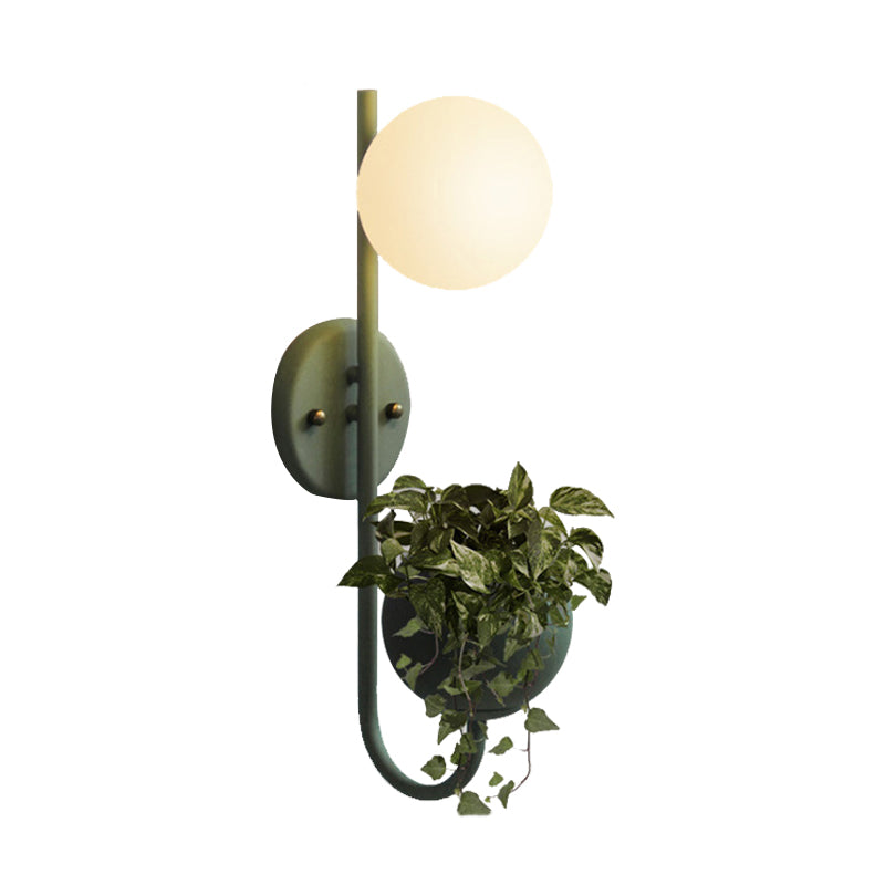 1 Licht Ballen Wandlampe Industrie Gelb/Blau/Grün Metall LED Pflanzen Wandmontage Beleuchtung für Restaurant
