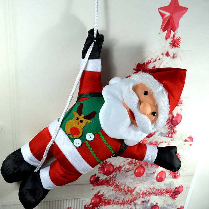 Dekorative Weihnachtsmannfiguren mit Seil