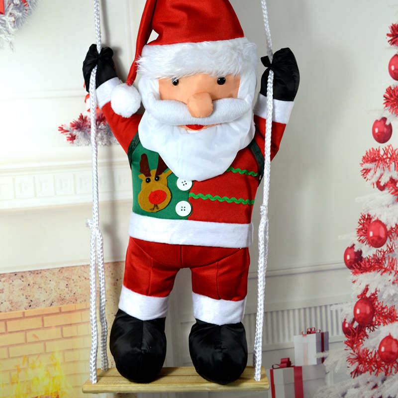 Dekorative Weihnachtsmannfiguren mit Seil