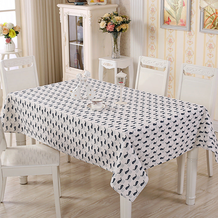 Gestreifte Tischdecke